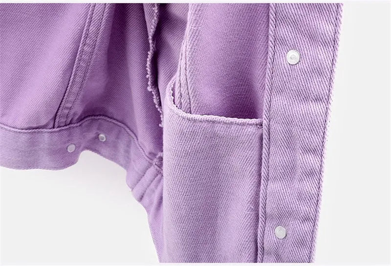 Women's Colorful Denim Jacket Spring