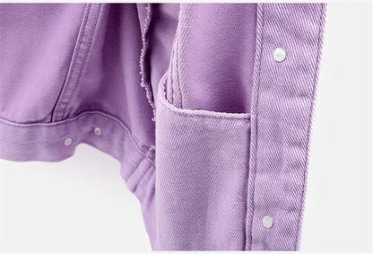 Women's Colorful Denim Jacket Spring