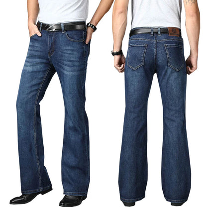 Men's Flared Boot Cut Jeans - Designer Classic High Waist