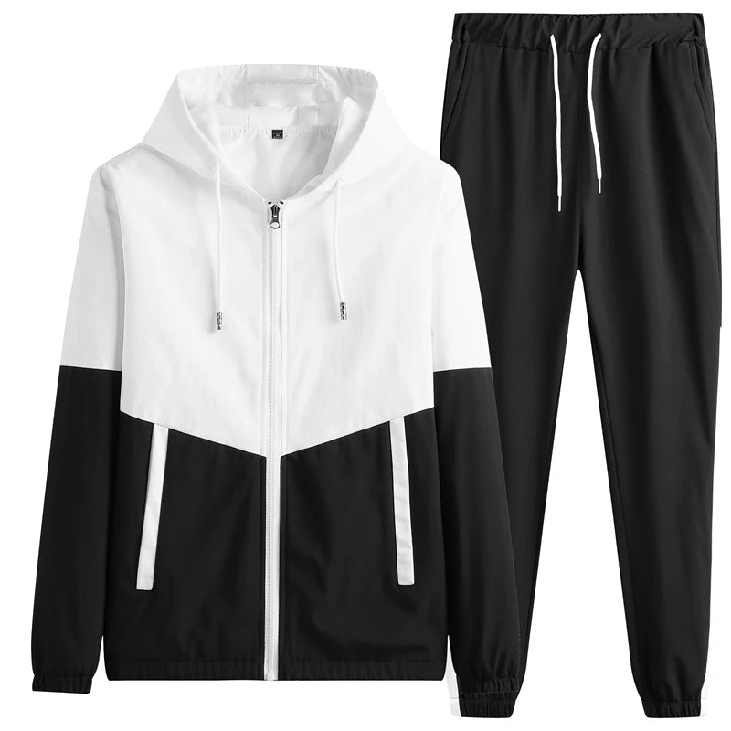 Men's Hip Hop Hooded Jogger Tracksuit 2026