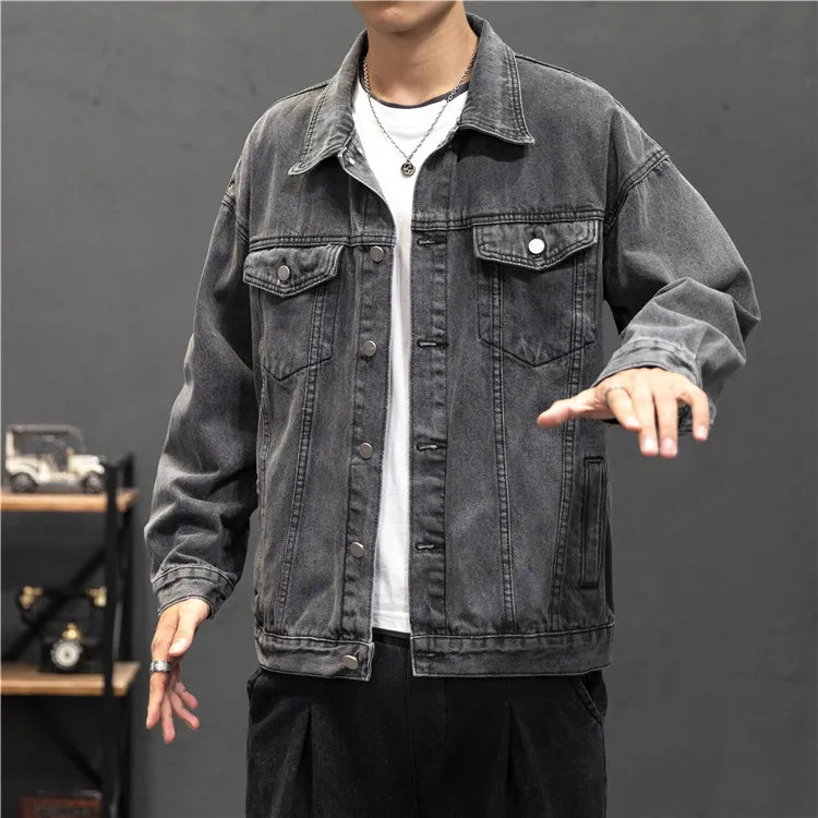 Men's Vintage Denim Jacket - Streetwear