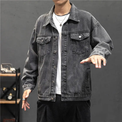 Men's Vintage Denim Jacket - Streetwear