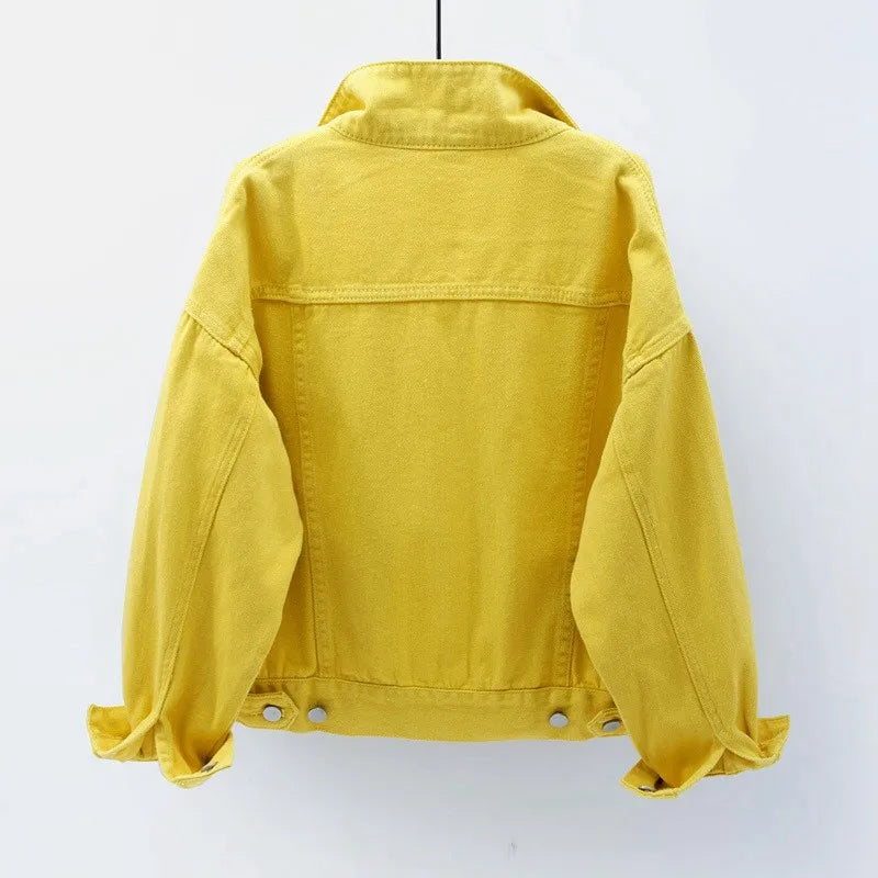 Women's Colorful Denim Jacket Spring