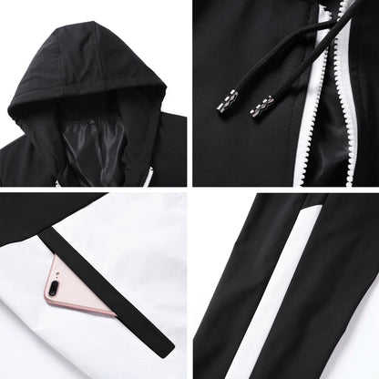 Men's Hip Hop Hooded Jogger Tracksuit 2026