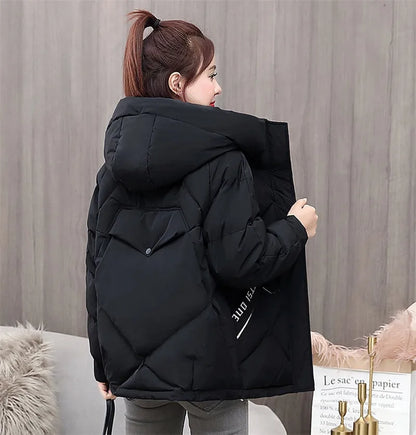 Women's Jackets 2022 New Parkas Winter Hooded Loose Cotton Padded