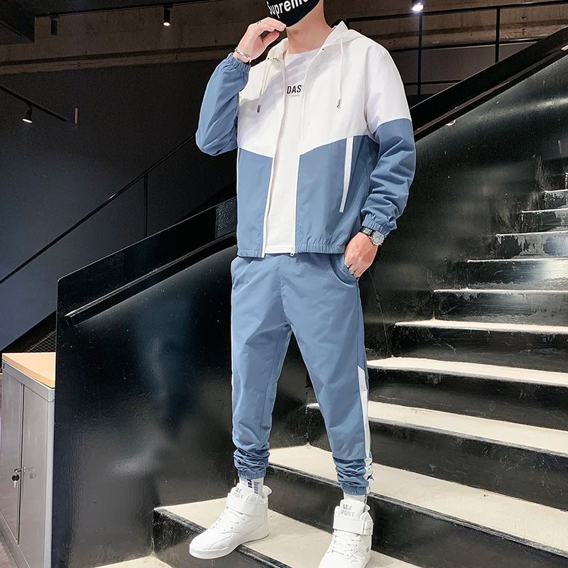 Men's Hip Hop Hooded Jogger Tracksuit 2026