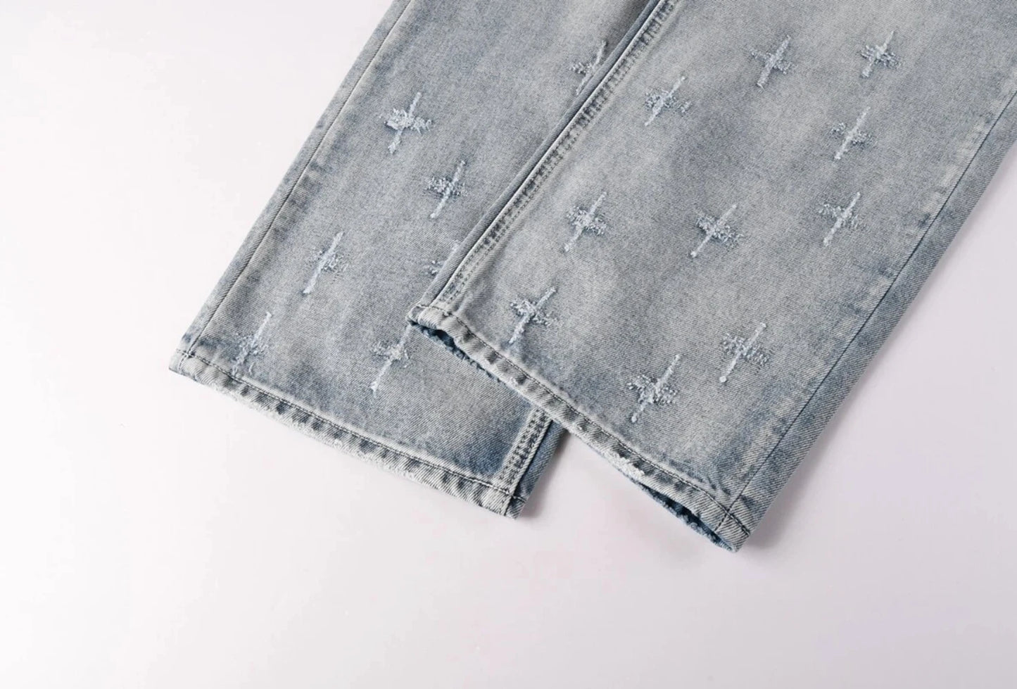 Men's Retro Embroidered Workwear Jeans