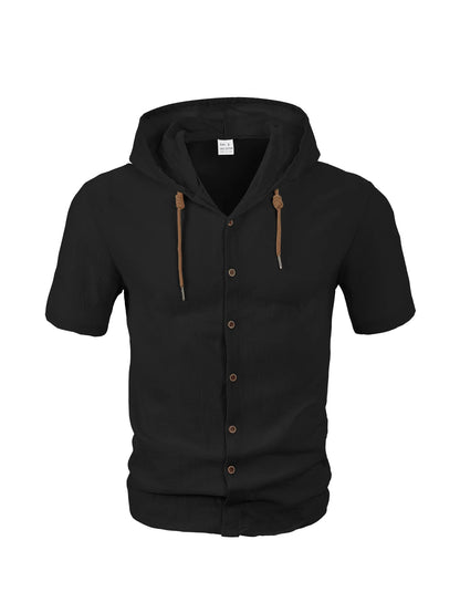 Men's Linen Short Sleeve Beach Shirt