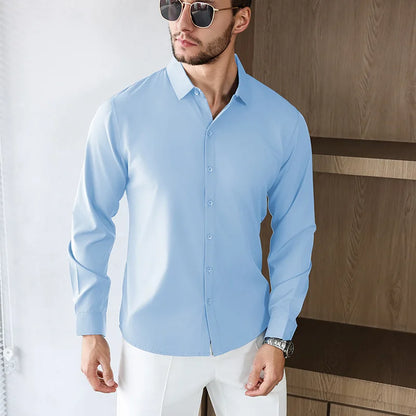 Men's Wrinkle-Free Business Casual Shirt