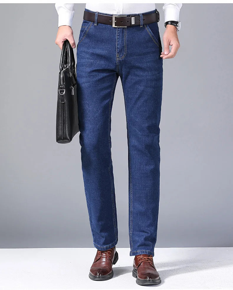 Men's Business Casual Slim Fit Jeans - Stretch Denim