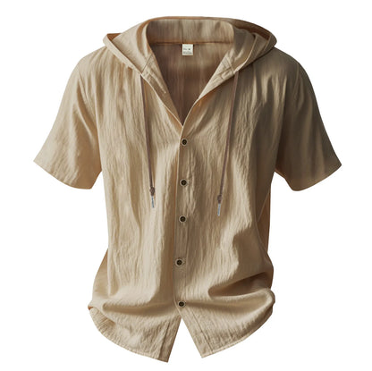 Men's Linen Short Sleeve Beach Shirt