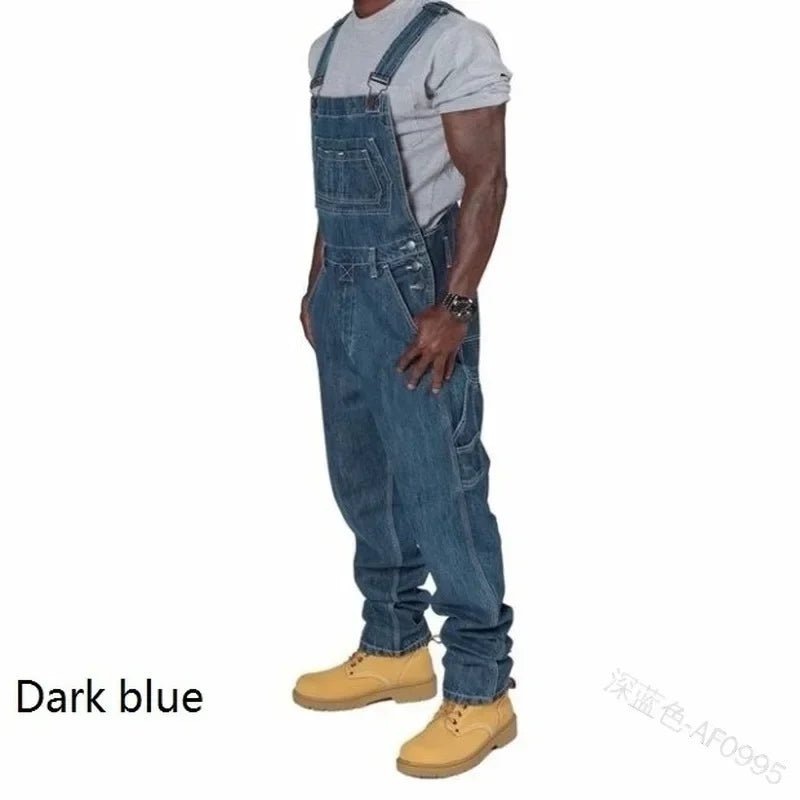 Men's Jeans 2025 Overalls - Casual Loose Long Pockets