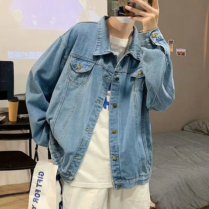 Qara Denim Qısa Pencək Kişilər üçün - Bomber Streetwear