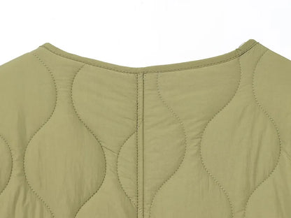 Women's Black Quilted Jacket - Padded Demi-Season Winter