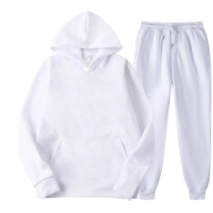 Men's Hoodie & Drawstring Pants Tracksuit Set