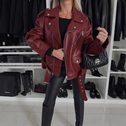 Women's PU Leather Jacket - Autumn Winter Collection
