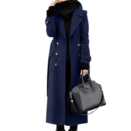 Women's Long Wool Coat - Korean Fashion Winter Coat