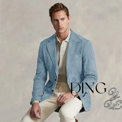 Men's Suede Single Breasted Luxury Blazer