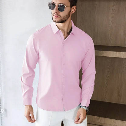 Men's Wrinkle-Free Business Casual Shirt
