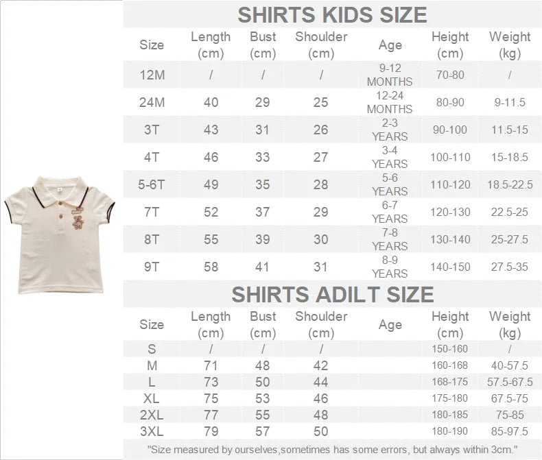 Family Matching T-Shirts - Bear Print