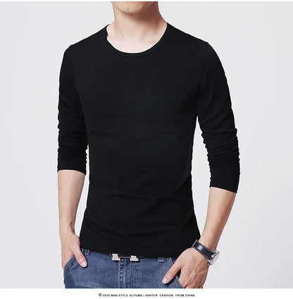 Men's Slim Fit O-Neck Long Sleeve T-Shirt 2025