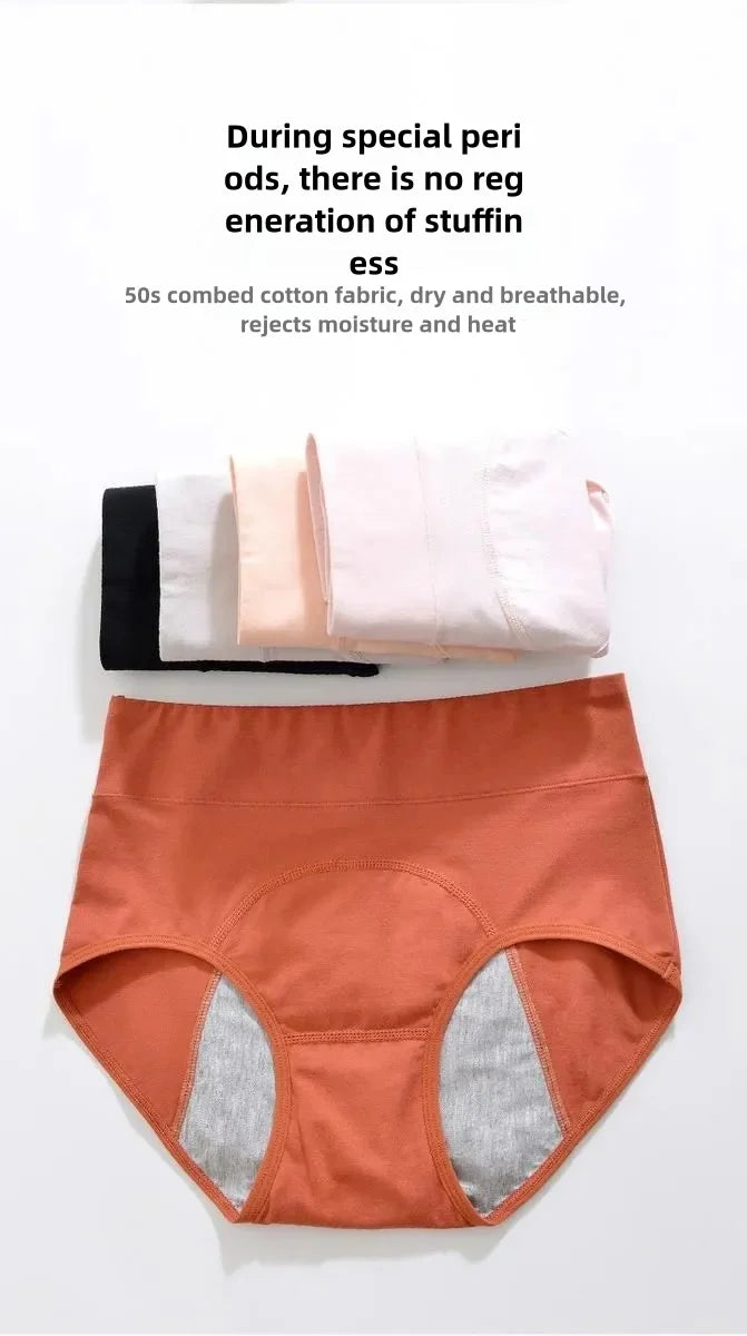 Panties For Menstruation - Cotton Menstrual High Waist Period Underwear