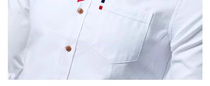 Men's Slim Fit Striped Long Sleeve Shirt