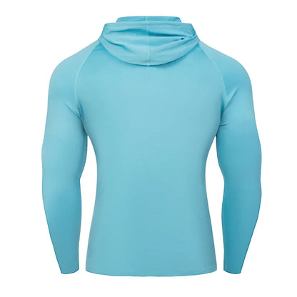 Men's Hooded Running Long Sleeve Sports T-Shirt