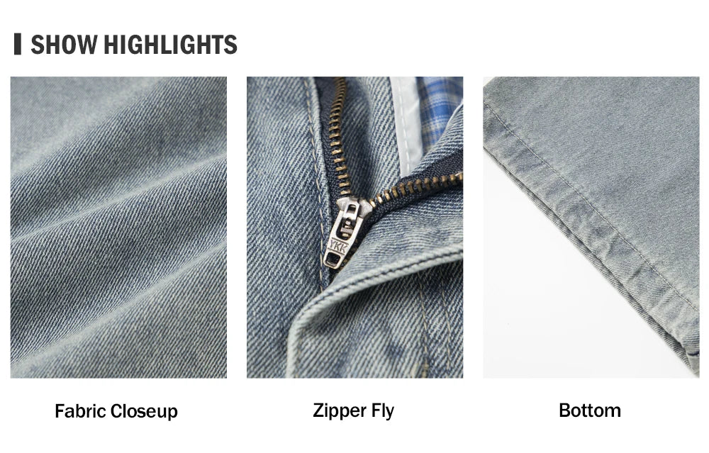 Double Waist Jeans Mens With Belt - Retro High Street