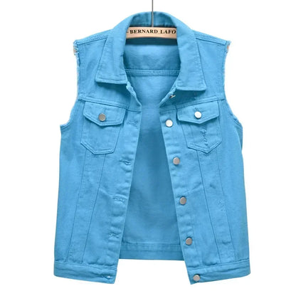 Qadınlar üçün cins jilet, payız geyimləri, moda geyimləri, gündəlik vintage zərif qolsuz pencək