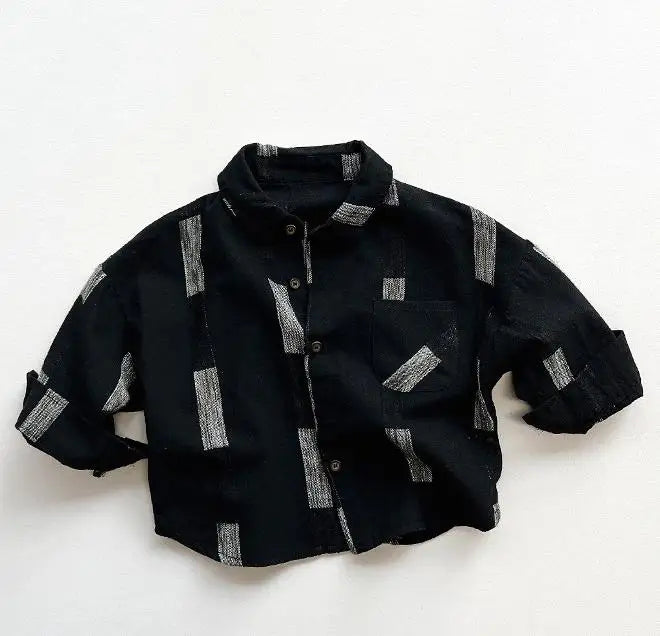 Kids Vintage Cotton Cardigan Shirt