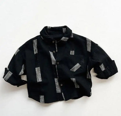 Kids Vintage Cotton Cardigan Shirt