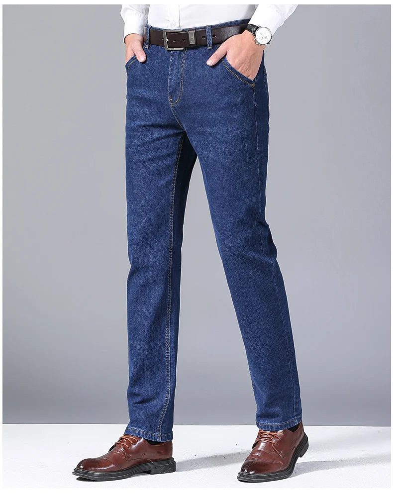 Men's Business Casual Slim Fit Jeans - Stretch Denim