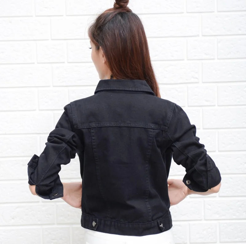 Women's Casual Short Denim Jacket Korean