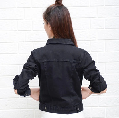 Women's Casual Short Denim Jacket Korean