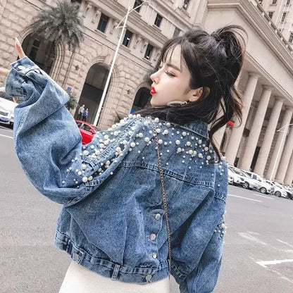 Women's Distressed Denim Jacket - Vintage Cowgirl Style