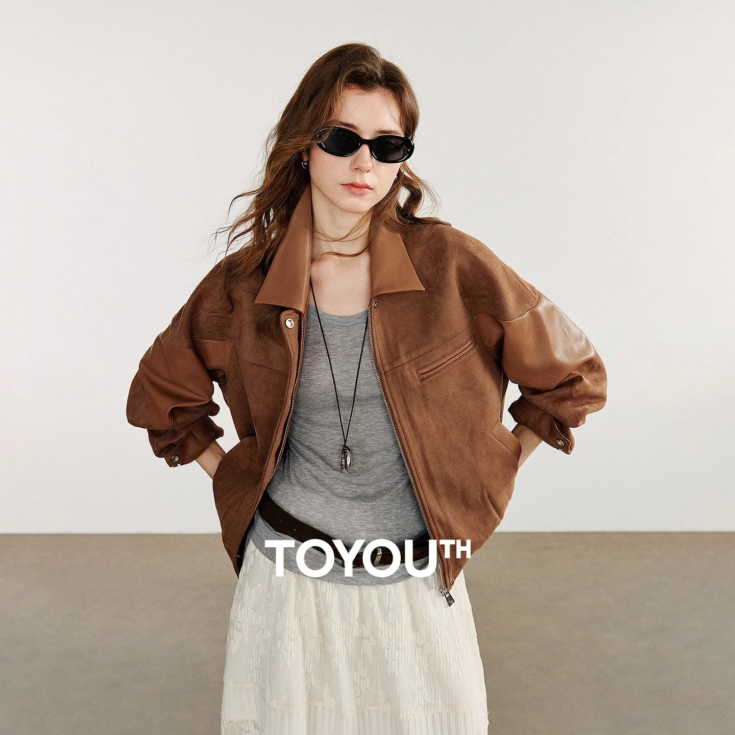 Women's Retro Suede Leather Jacket - Autumn Collection