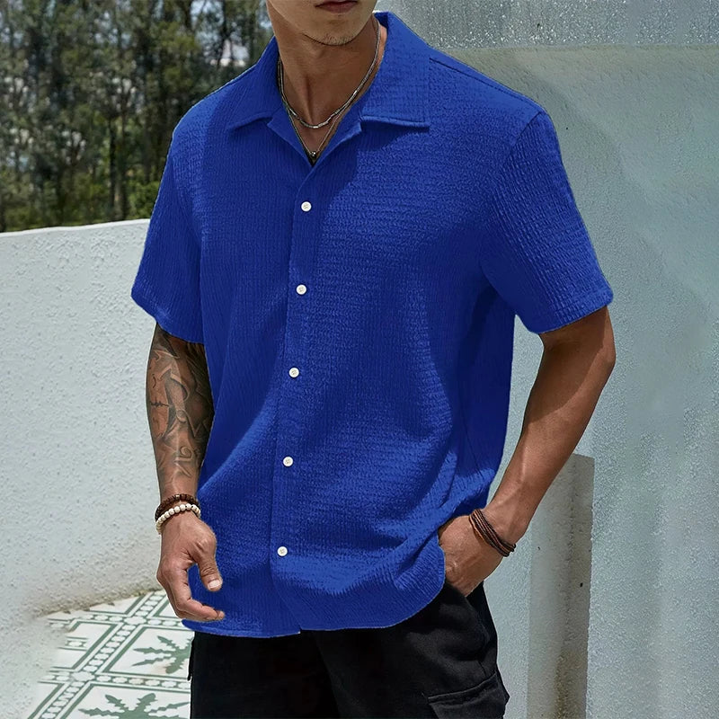 Men's Hip Hop Baggy Short Sleeve Shirt