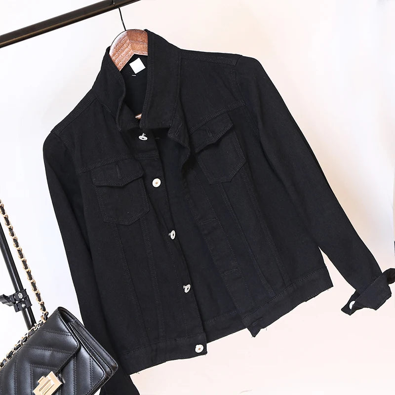 Women's Casual Short Denim Jacket Korean