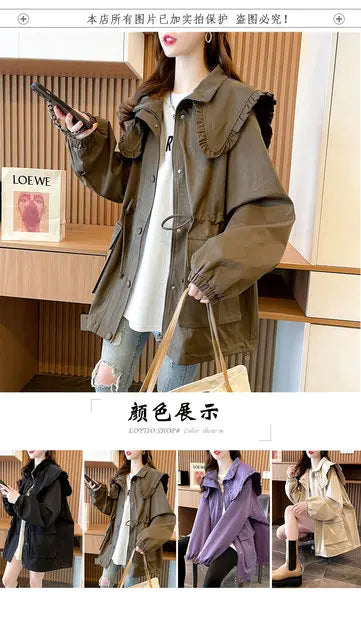 Trench Coat Waterproof Women Windbreaker