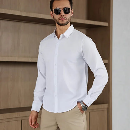 Men's Wrinkle-Free Business Casual Shirt