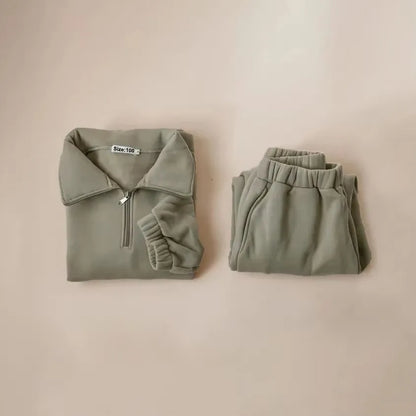 Kids Fleece Sweatshirt & Pants Sportswear Set