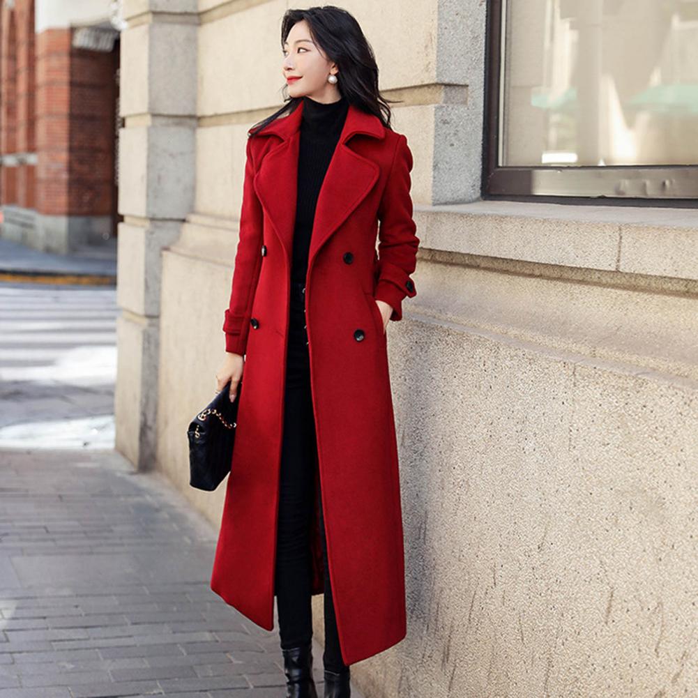 Women's Long Wool Coat - Korean Fashion Winter Coat