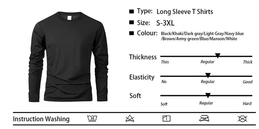 Men's Paris Print Casual Long Sleeve T-Shirt