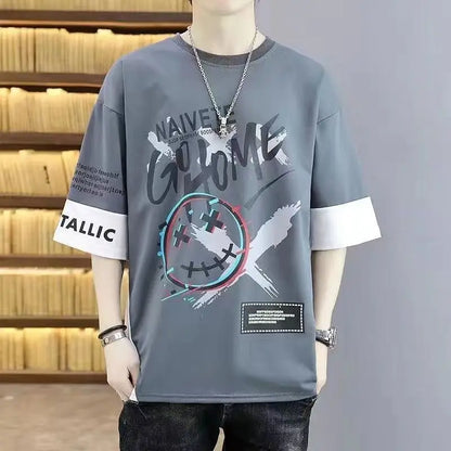 Kişilər üçün T-shirt 2026 Yeni Kişi Geyimləri Dəbli Fitnes Küçə Geyimi Anime O-Yaxalı Gündəlik T-shirt Kişi Oversize Y2k Köynəklər Kişi T-shirtləri
