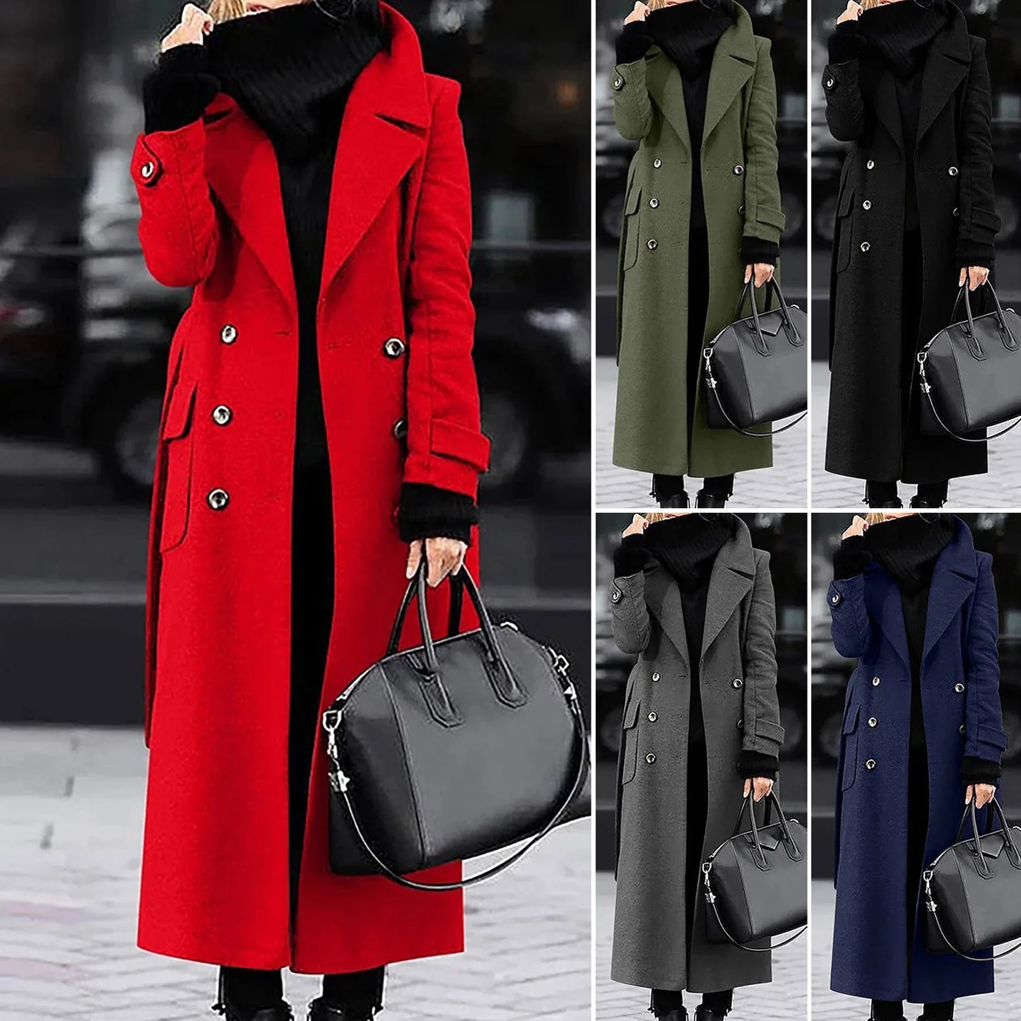 Women's Long Wool Coat - Korean Fashion Winter Coat