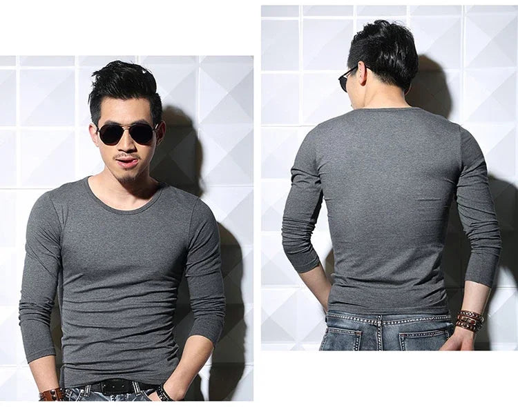 Men's Slim Fit V-Neck Polyester T-Shirt 2026