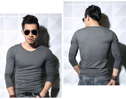 Men's Slim Fit V-Neck Polyester T-Shirt 2026