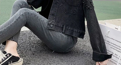 Women's Distressed Denim Jacket - Vintage Cowgirl Style