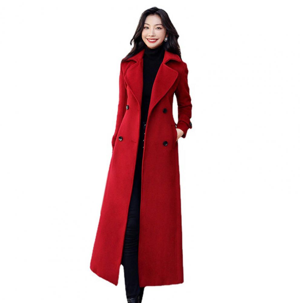 Women's Long Wool Coat - Korean Fashion Winter Coat
